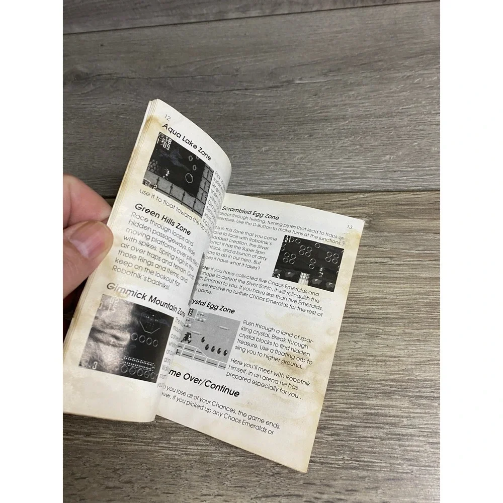 Sega Game Gear Sonic the Hedgehog 2 Instruction Manual 1992‎ Original 672-0972